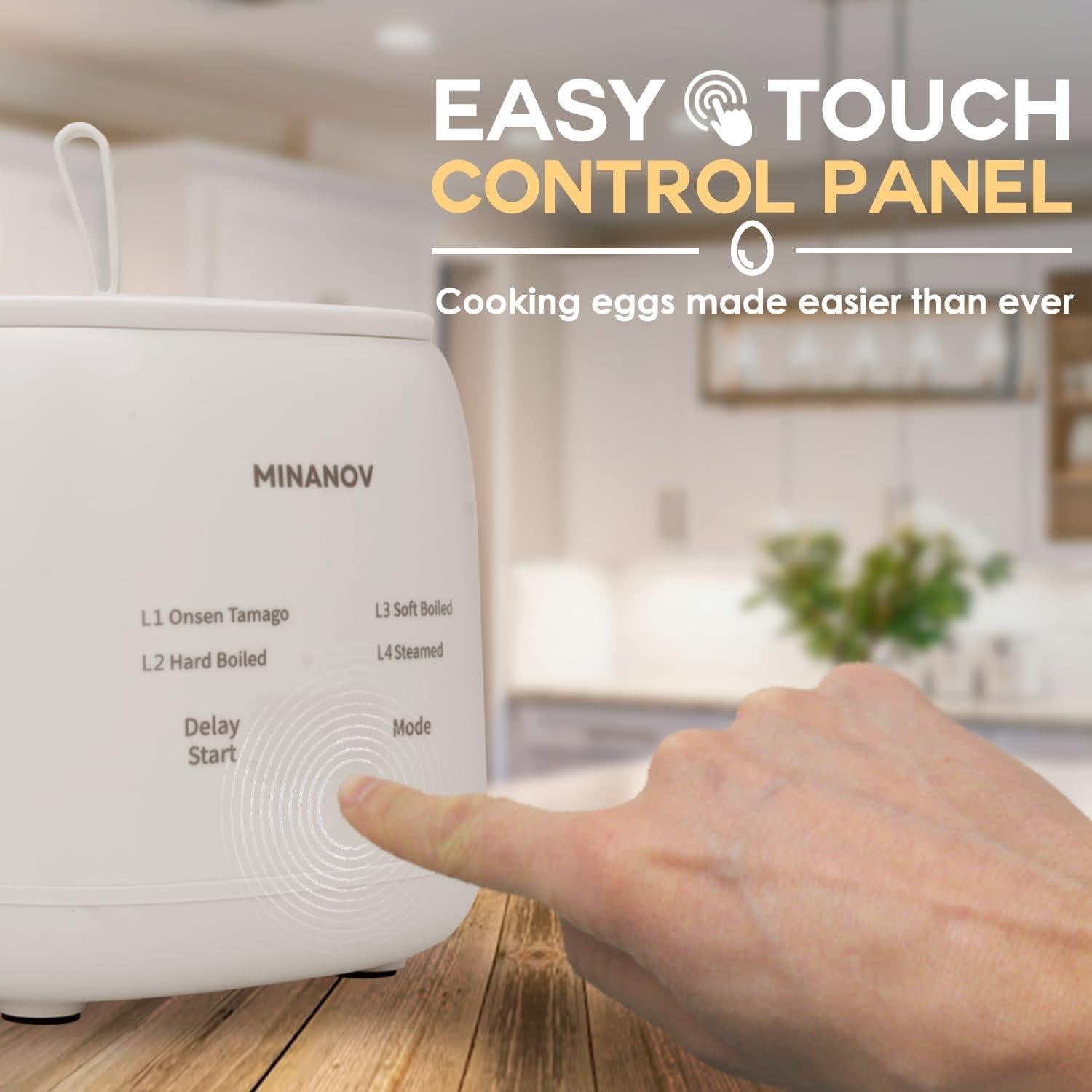 Cocedor de Huevos Eléctrico MINANOV 0.5L con Alarma