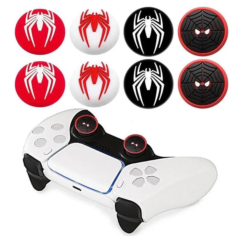 4 PCS Thumb Grips Stick Joystick Cap for PS5 PS4 PS2 Switch Pro for Xbox Series S Xbox One Xbox 360 Silicone Thumbstick Joystick Cover (Color 1)