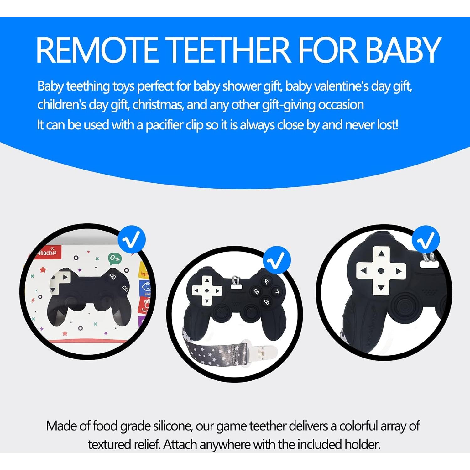 Juguete Masticador Control Remoto Bebés BIGSPINACH Silicona