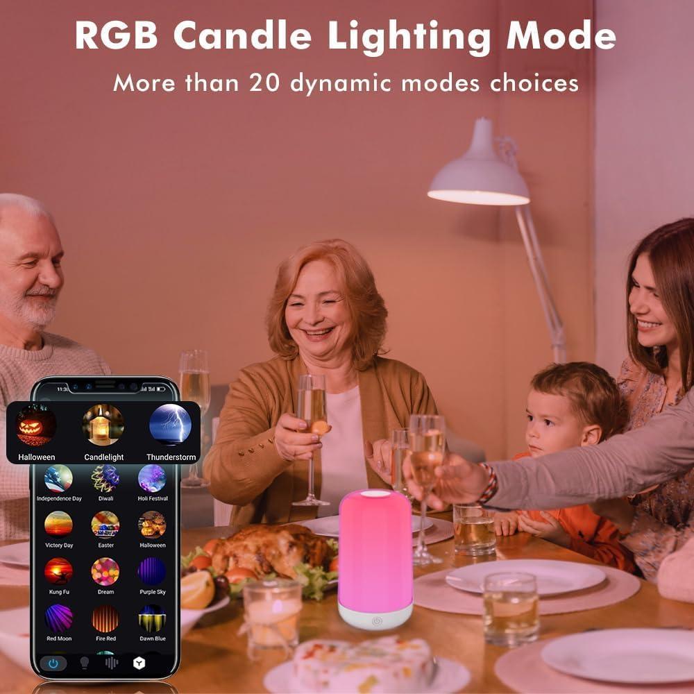 Lámpara de Mesa LED YHW Smart Touch RGB Regulable 10x18.7cm