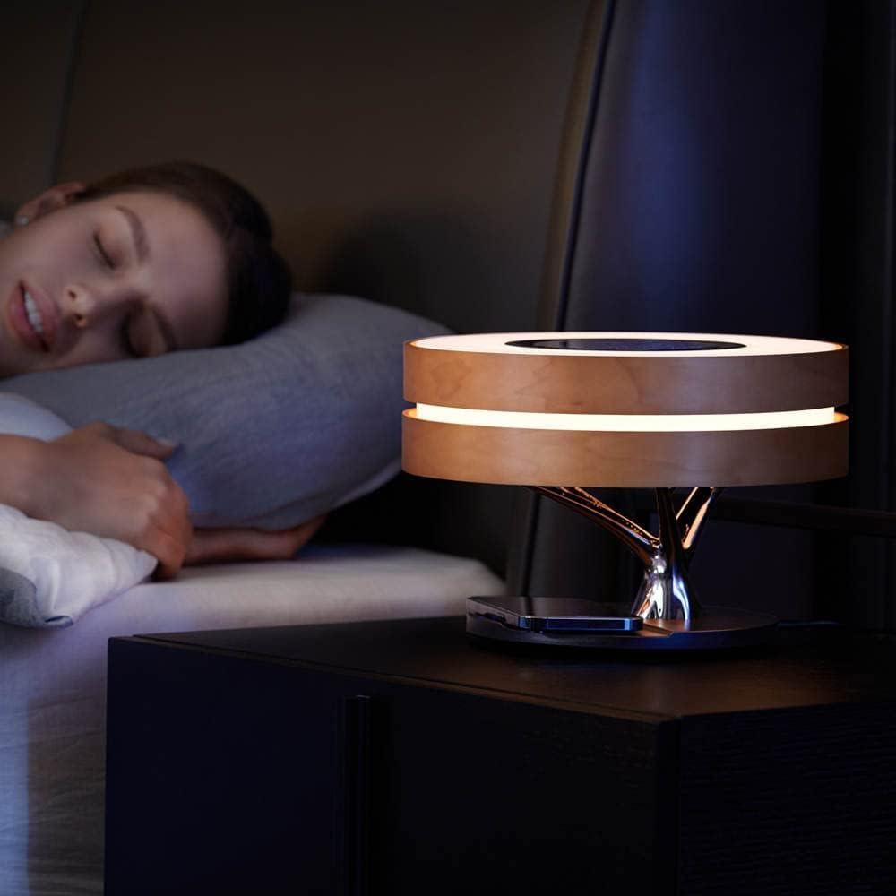 Lámpara de Mesa LED MODIRNATION con Altavoz y Cargador Qi