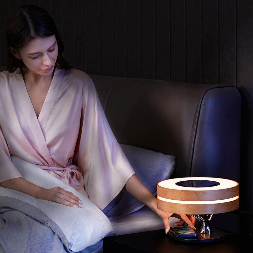 Lámpara de Mesa LED MODIRNATION con Altavoz y Cargador Qi