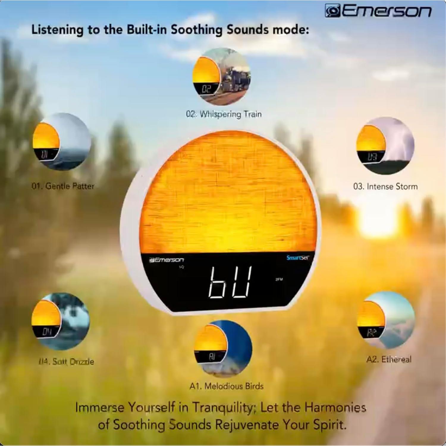 Reloj Despertador Emerson CKSS7071 LED Bluetooth 8 Colores