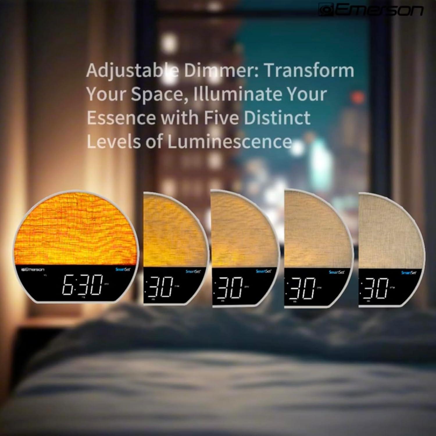 Reloj Despertador Emerson CKSS7071 LED Bluetooth 8 Colores