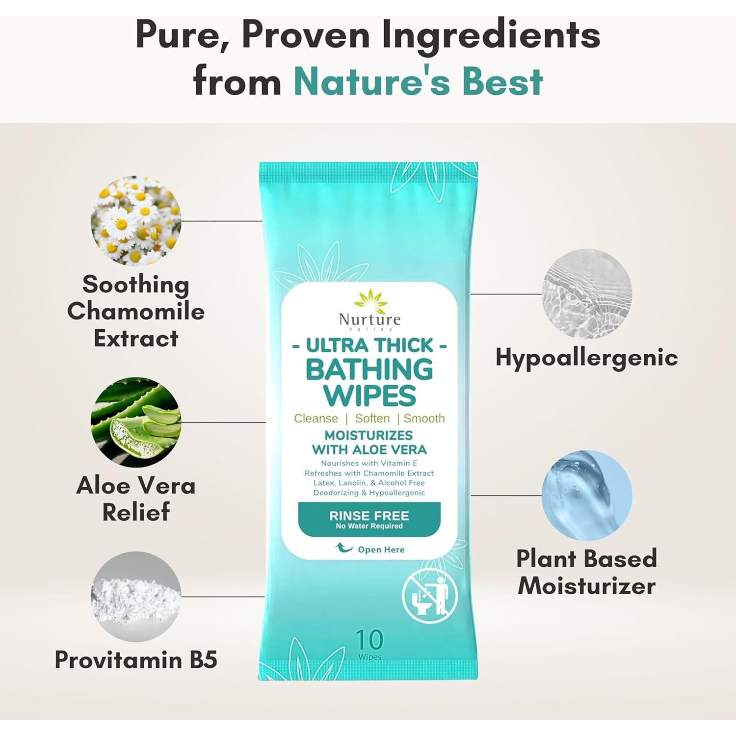 Toallitas Corporales Nurture XL con Aloe Vera | 120 Paños