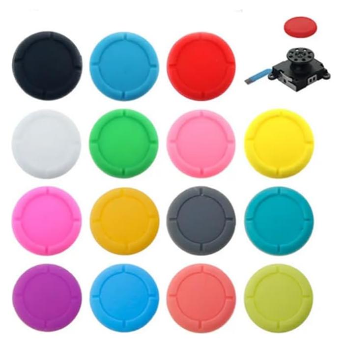 2PCS 3D Analog Joystick Cover Thumb Stick Cap Button Module for Switch NS/Switch Lite Joycon (Black)