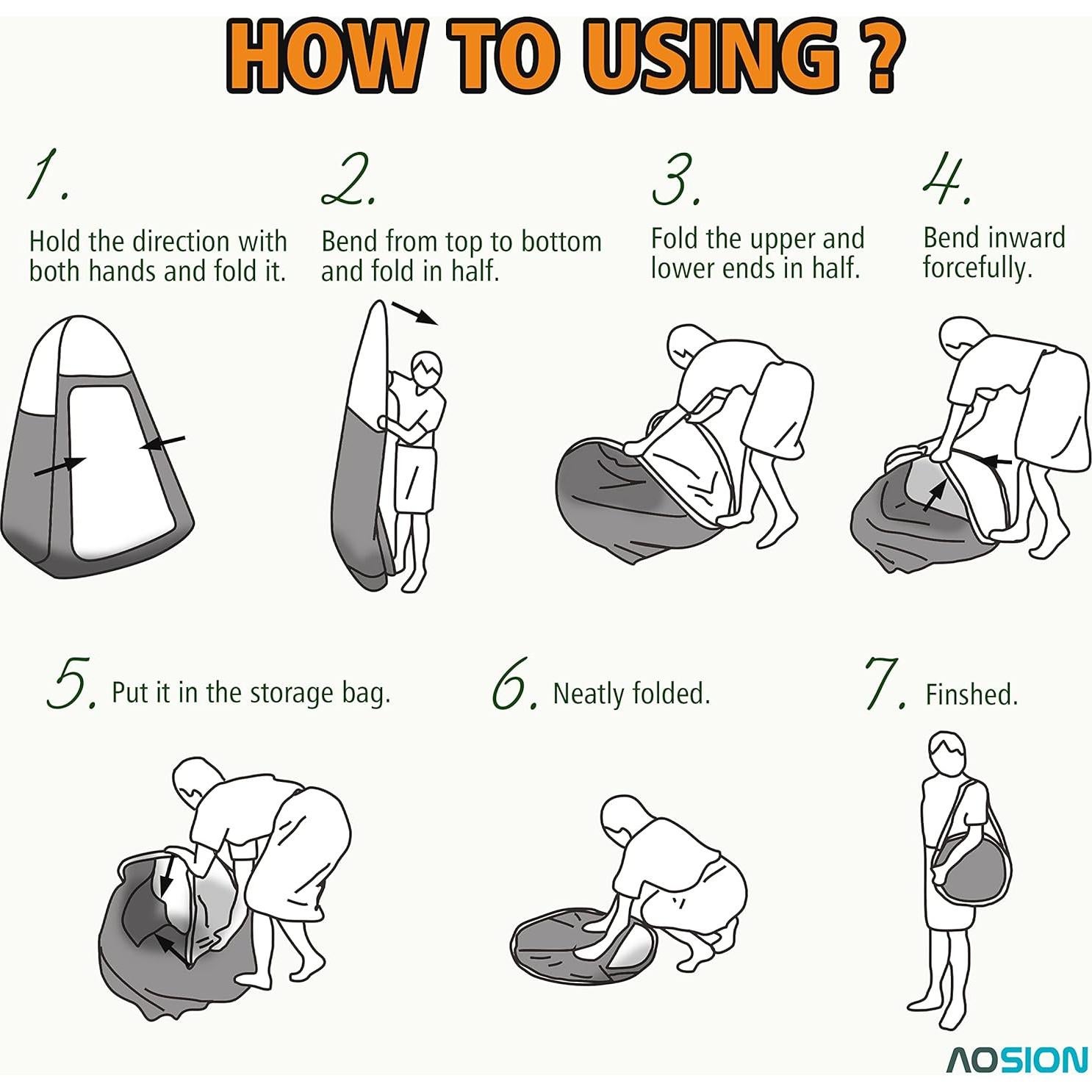 Carpa de Privacidad AOSION AO-ZP para Ducha y Camping 4 Personas