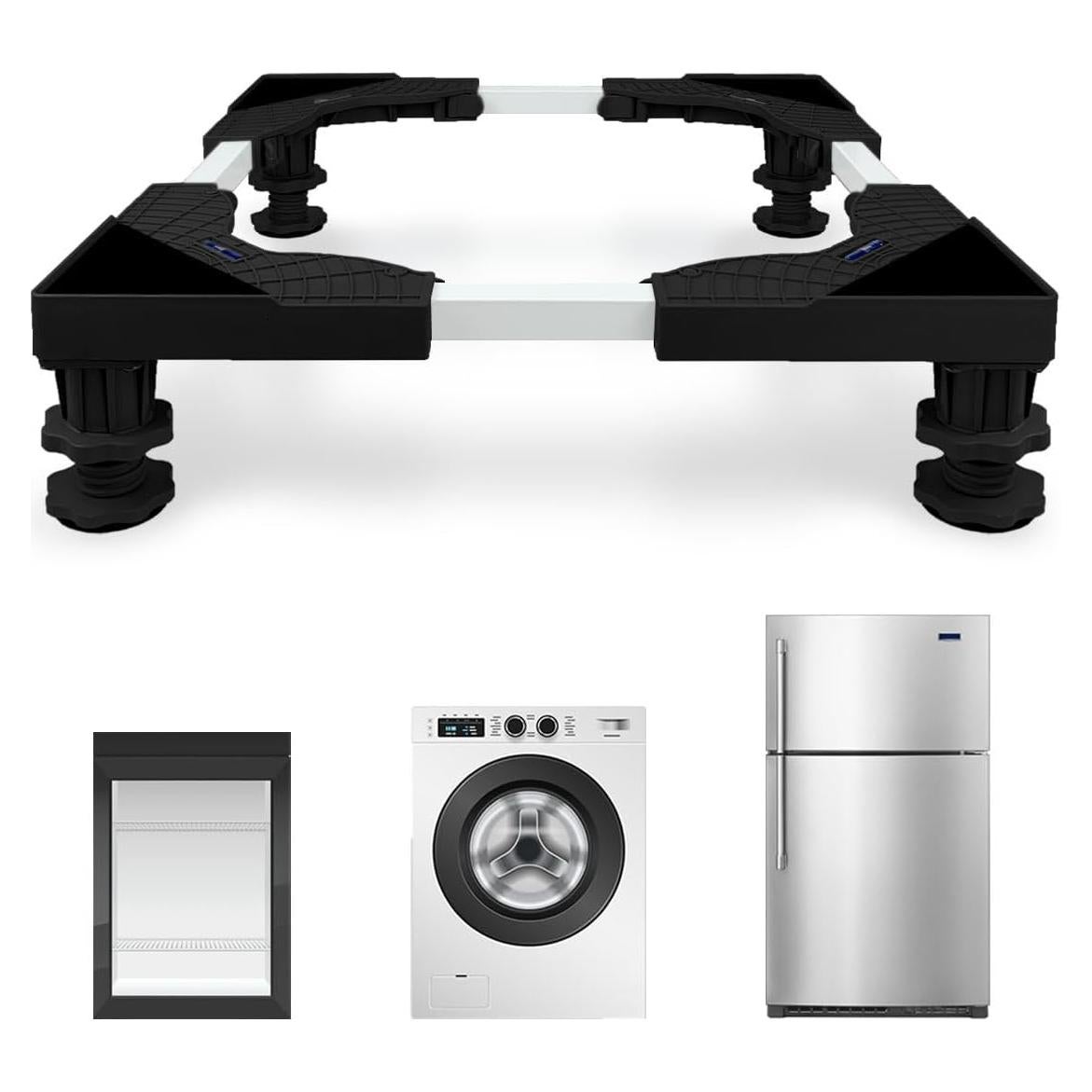 Base Ajustable KUPAO para Mini Refrigerador y Lavadora Negra