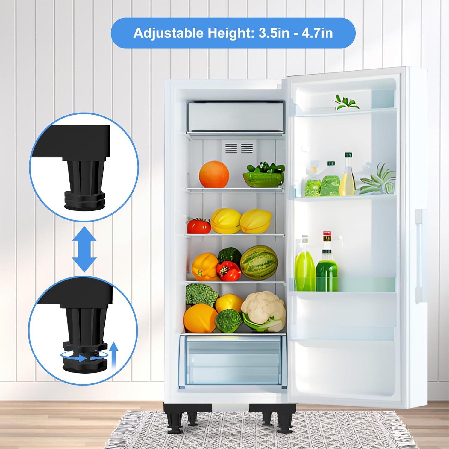 Base Ajustable KUPAO para Mini Refrigerador y Lavadora Negra
