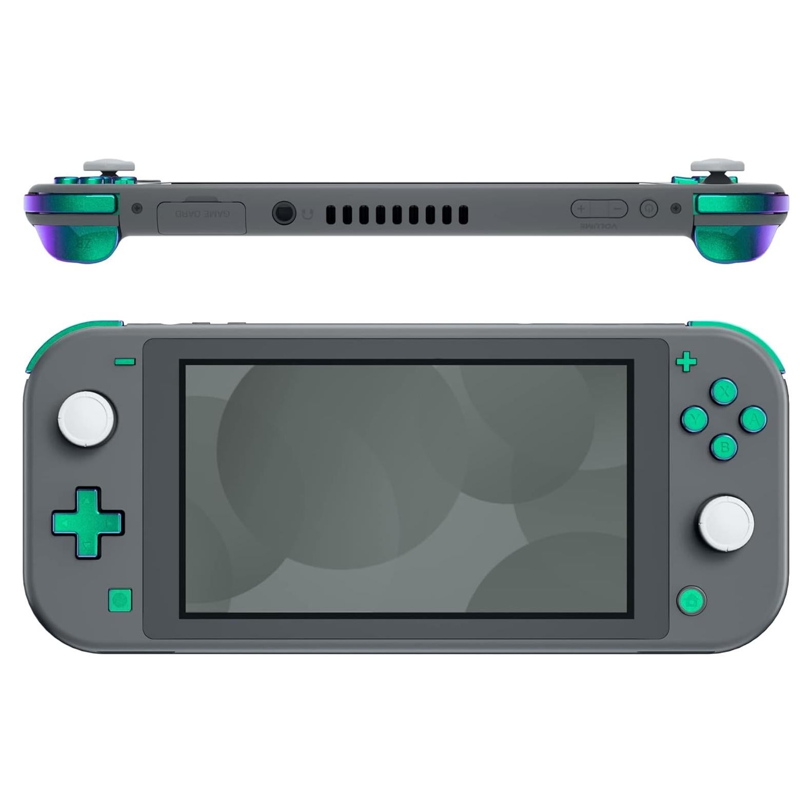 Juego de Botones eXtremeRate Chameleon Verde Púrpura para Switch Lite