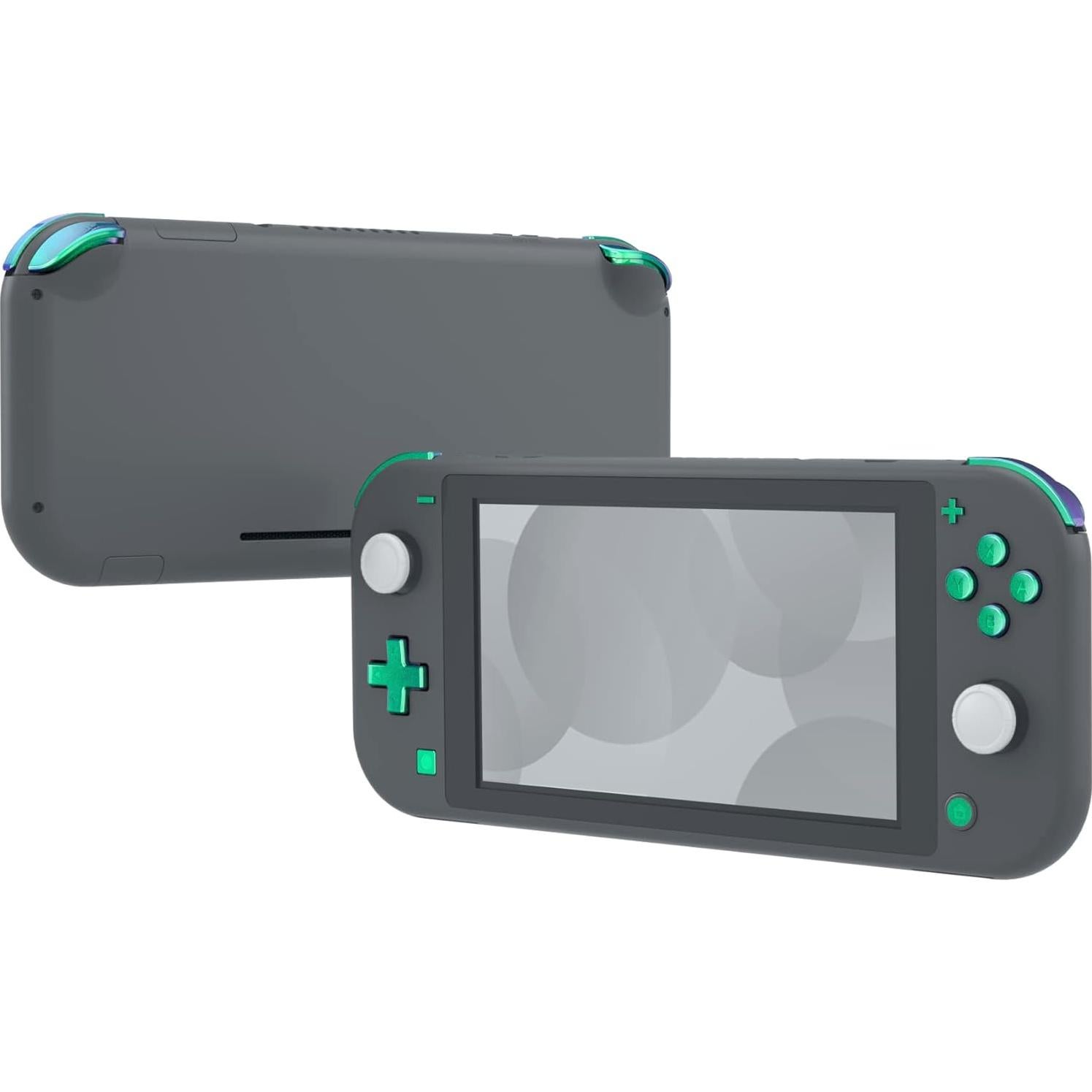 Juego de Botones eXtremeRate Chameleon Verde Púrpura para Switch Lite