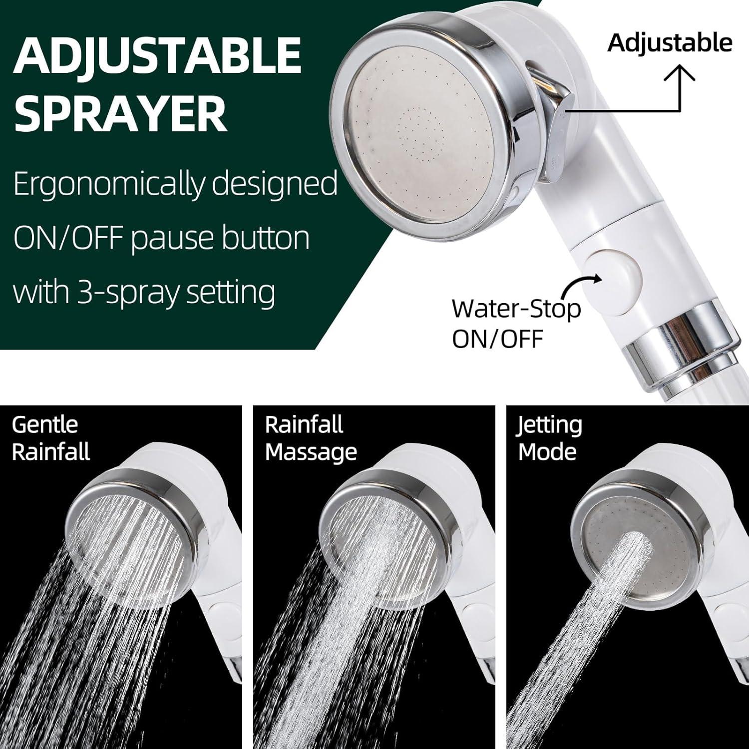 Ducha Portátil GZRLVVIN CS01 Batería Recargable LED 3 Modos