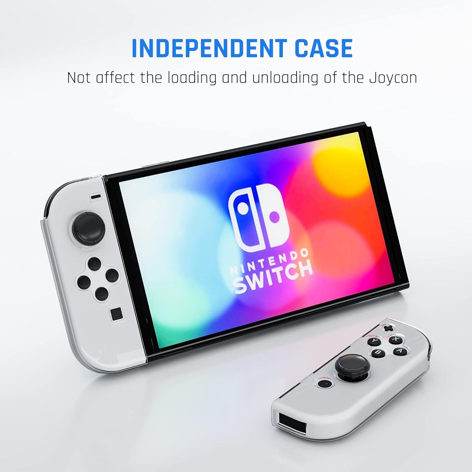 Funda Transparente TPU Suave RHOTALL para Joycon Nintendo Switch