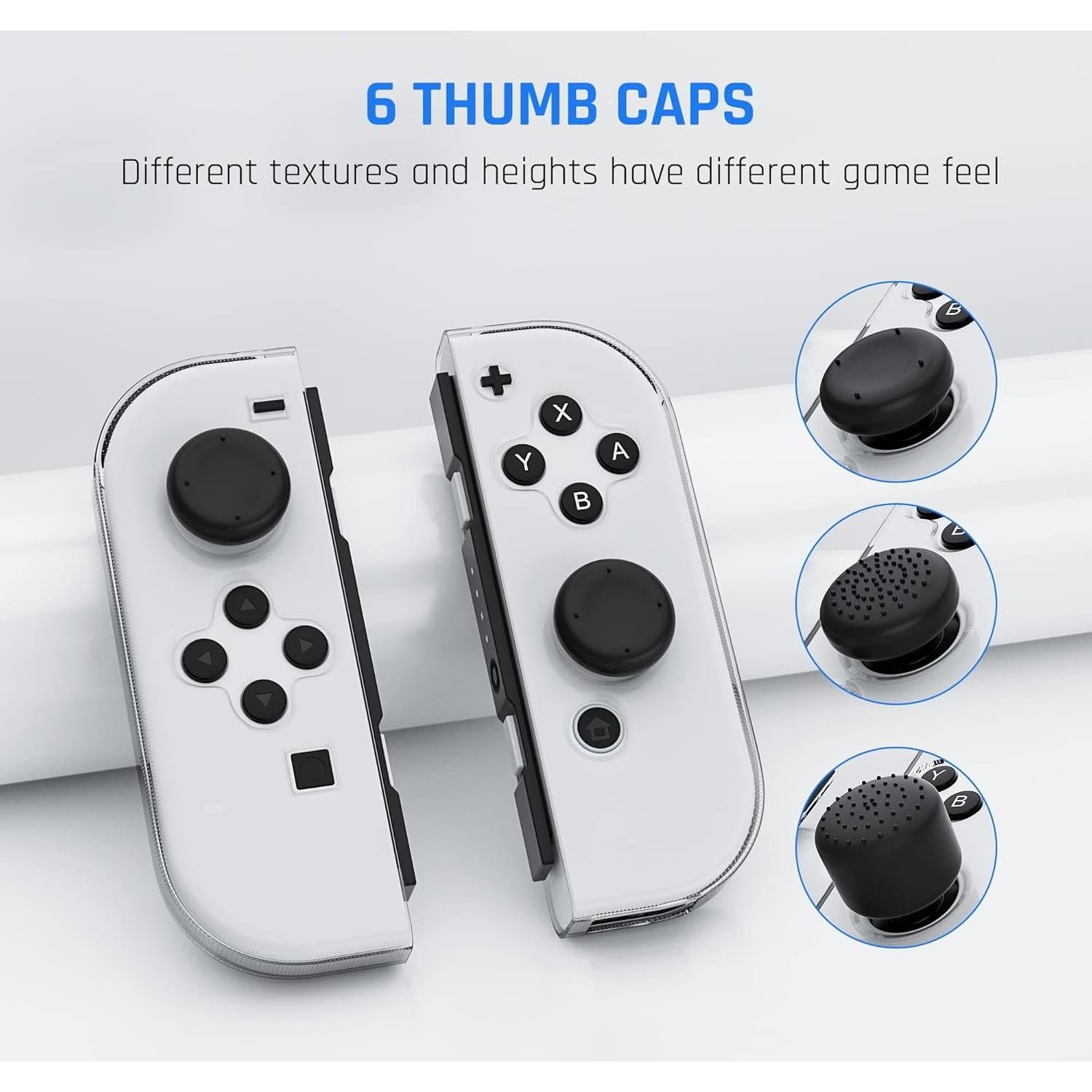 Funda Transparente TPU Suave RHOTALL para Joycon Nintendo Switch