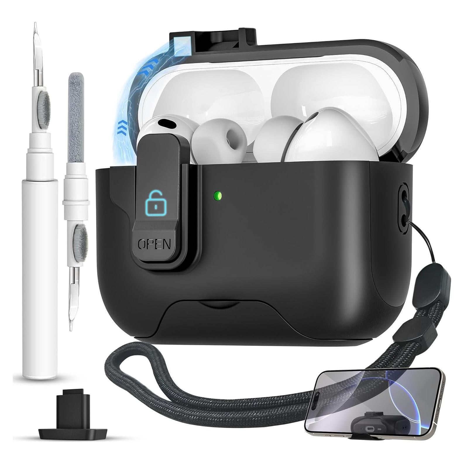 Funda Protectora Meiyasy para AirPods Pro 3 (2025) con Kit de Limpieza