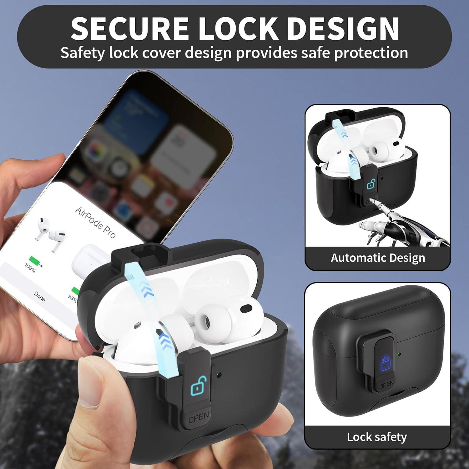 Funda Protectora Meiyasy para AirPods Pro 3 (2025) con Kit de Limpieza