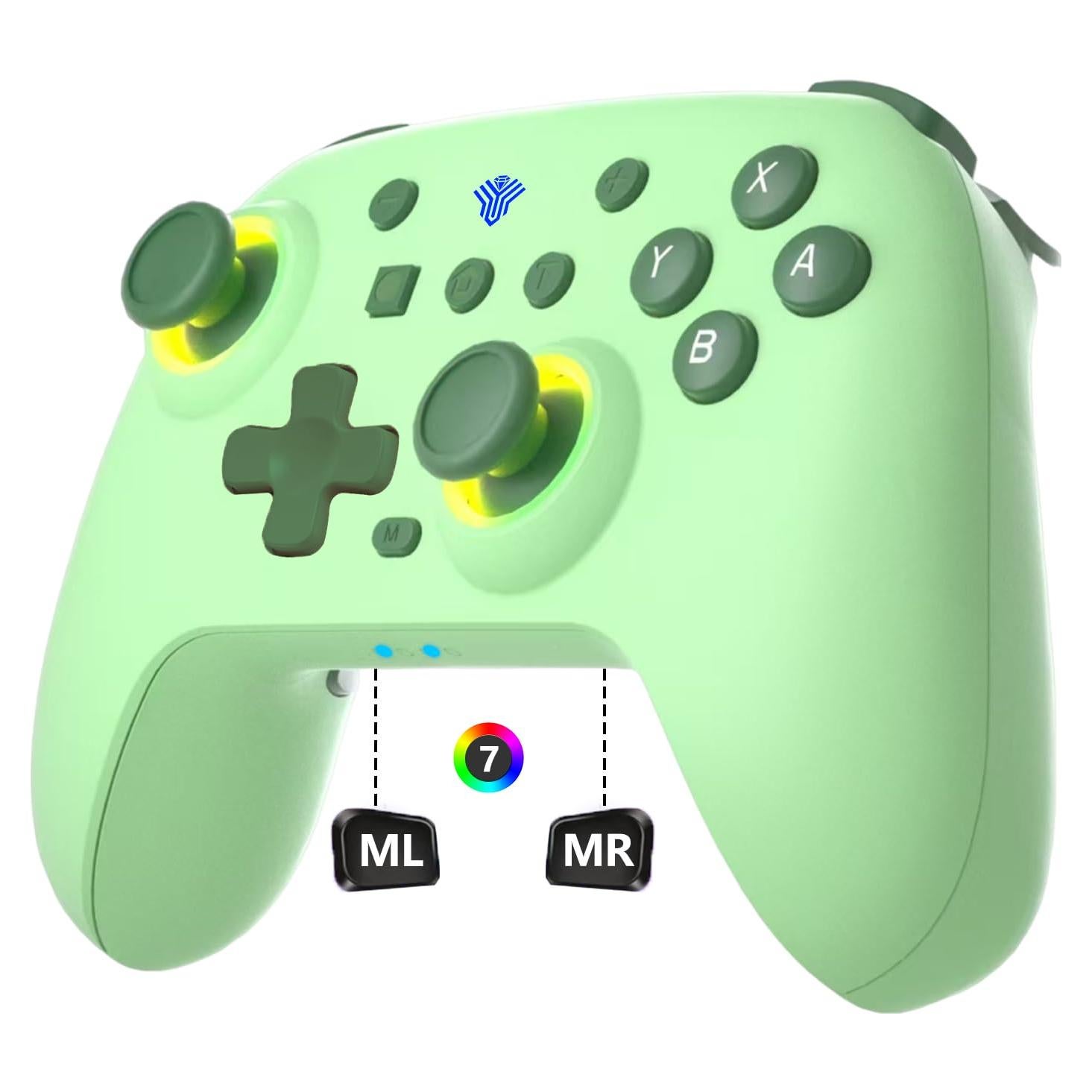 Controlador Pro SZYUYU para Switch y PC con LED RGB y Turbo