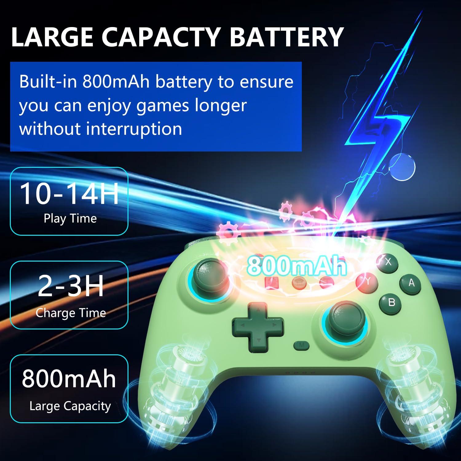 Controlador Pro SZYUYU para Switch y PC con LED RGB y Turbo