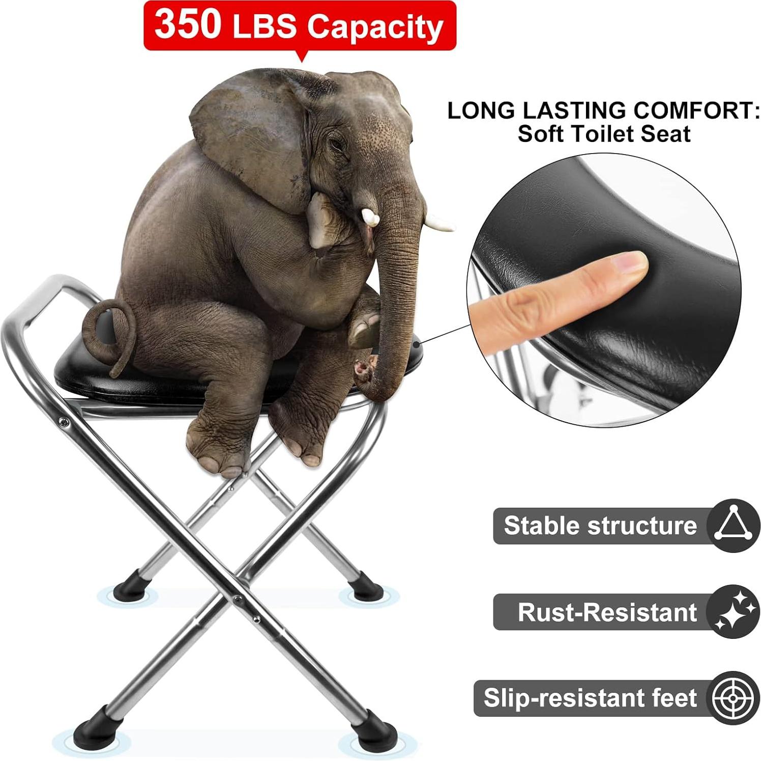 Inodoro Portátil BLIKA Plegable 41.9 cm Acero Inoxidable