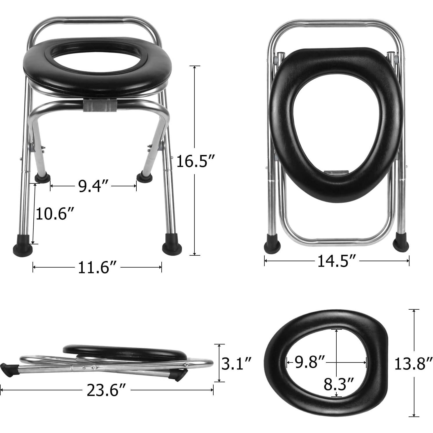 Inodoro Portátil BLIKA Plegable 41.9 cm Acero Inoxidable