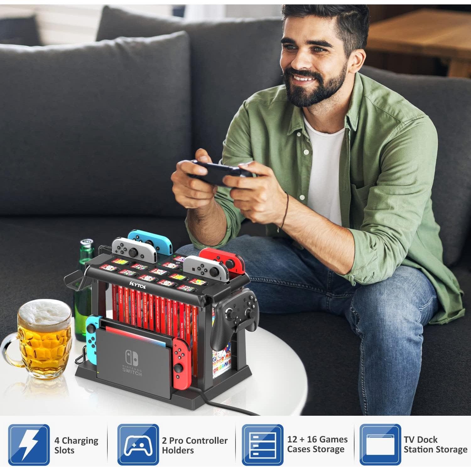 Estación Organizadora Kytok para Nintendo Switch con Cargador