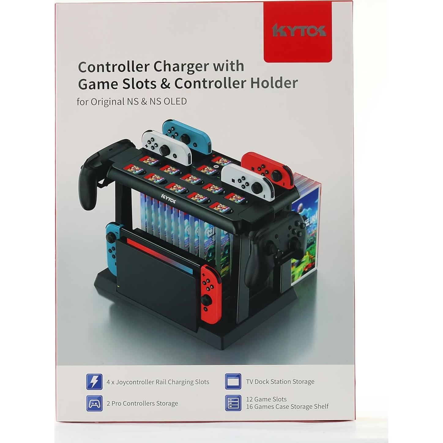 Estación Organizadora Kytok para Nintendo Switch con Cargador