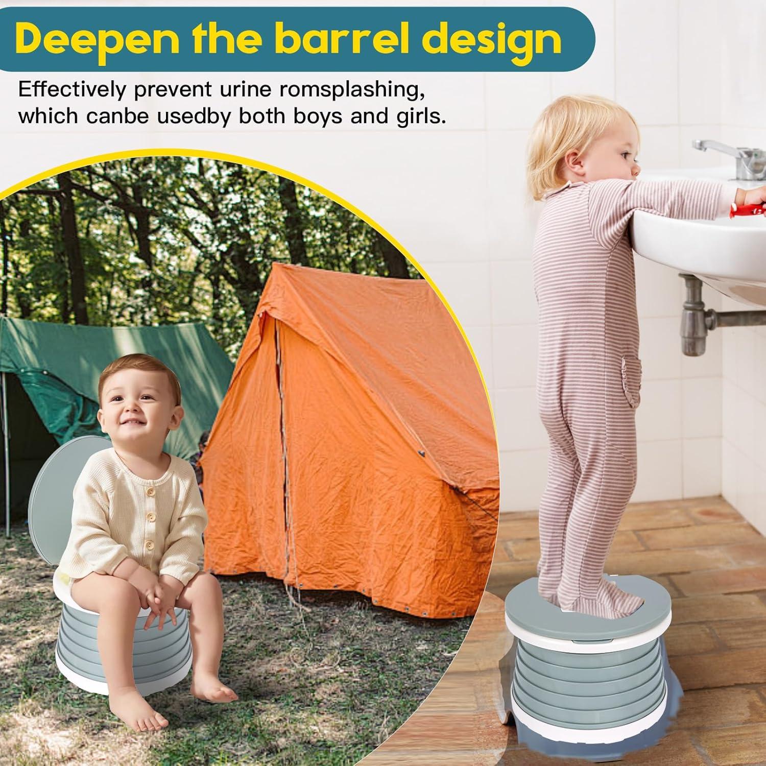 Inodoro portátil SunnySmile H-600 para niños gris