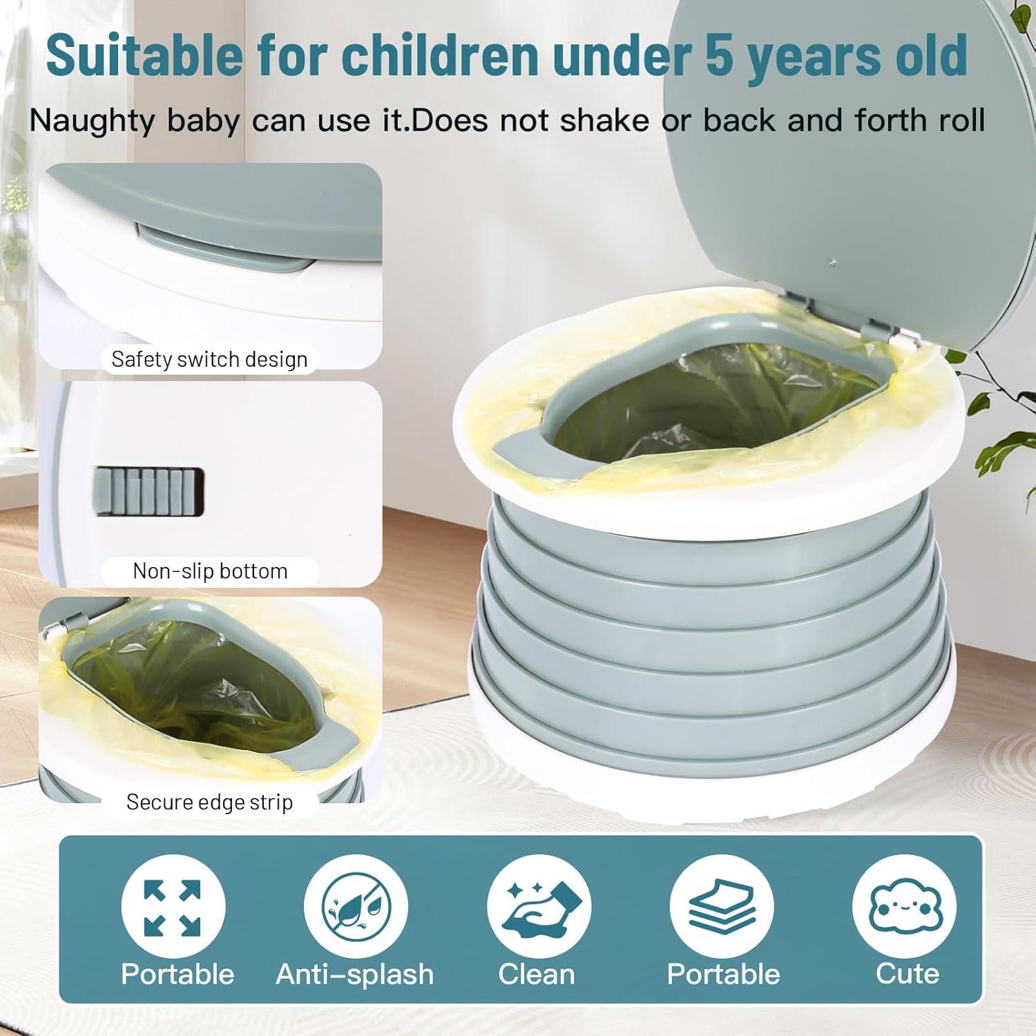 Inodoro portátil SunnySmile H-600 para niños gris