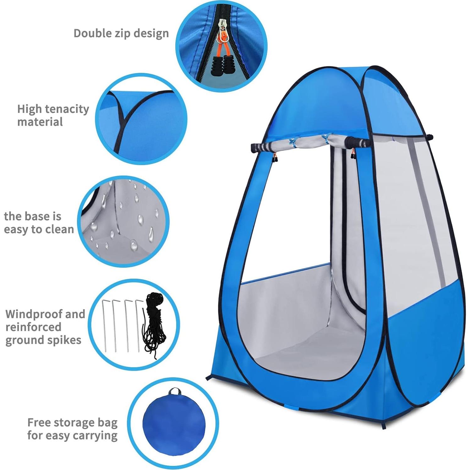 Carpa Pop Up Sanheshun Azul Pálido Impermeable 99.8x99.8x149.9 cm