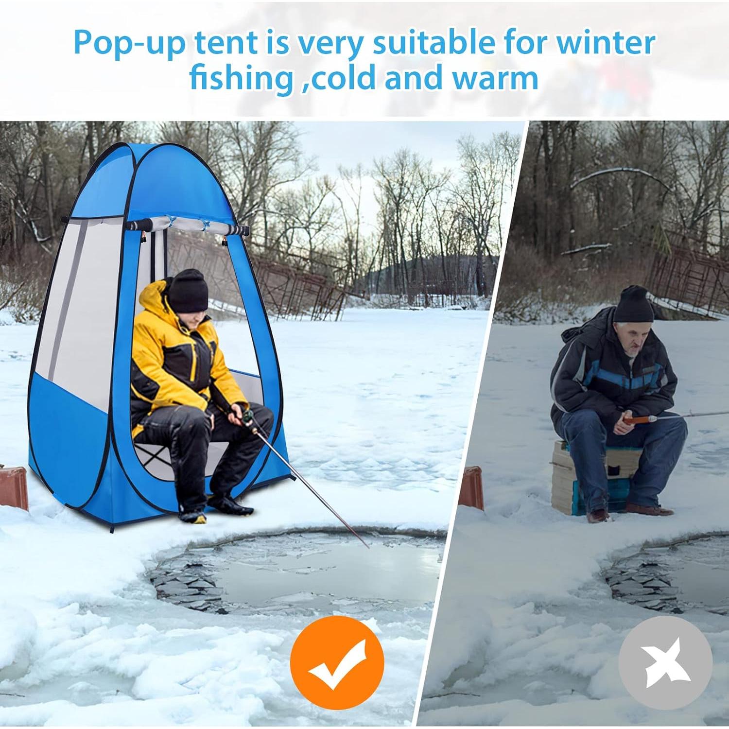 Carpa Pop Up Sanheshun Azul Pálido Impermeable 99.8x99.8x149.9 cm