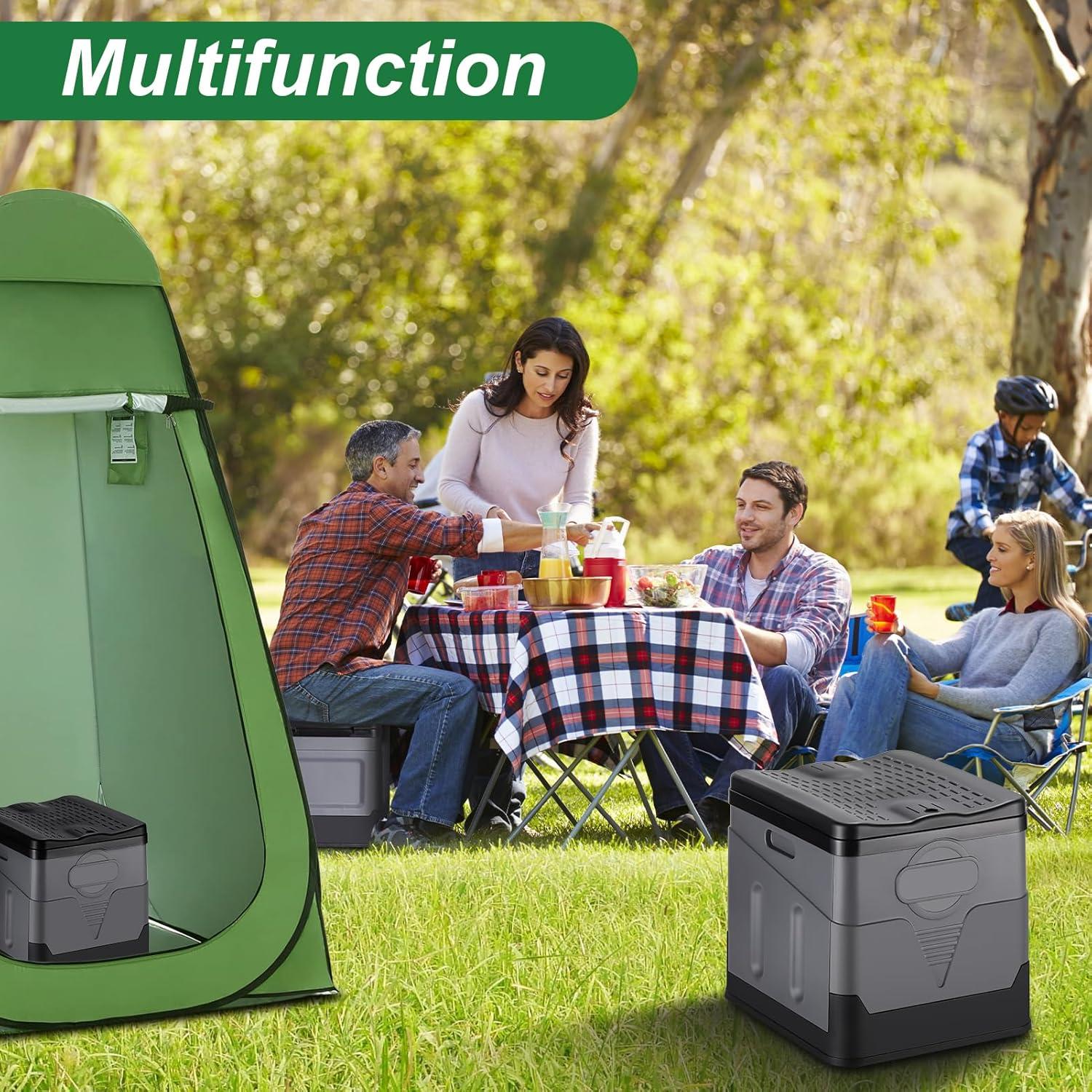 Inodoro Portátil RUILIXIN Plegable 29.97 cm Asiento 204 kg