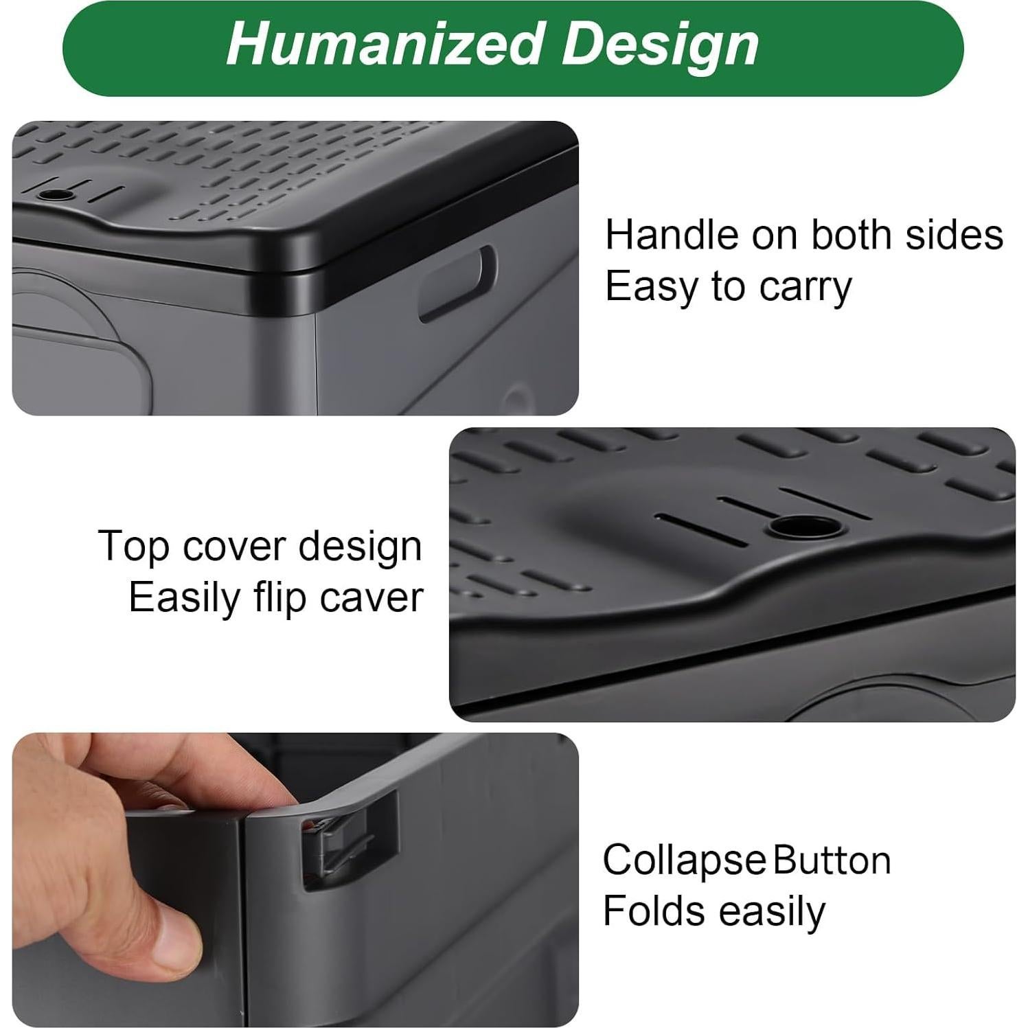 Inodoro Portátil RUILIXIN Plegable 29.97 cm Asiento 204 kg