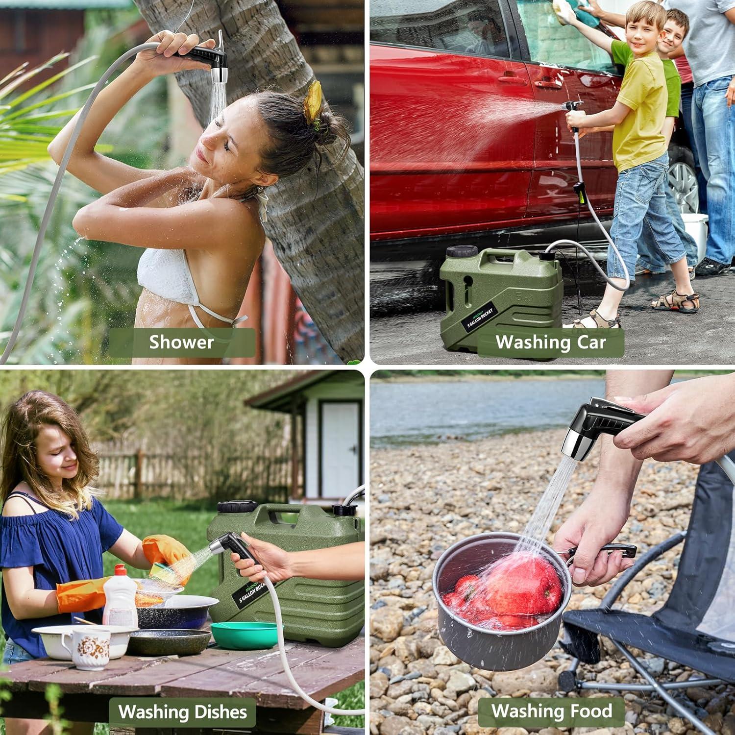 Ducha Portátil SPACEREST para Camping 19L Recargable