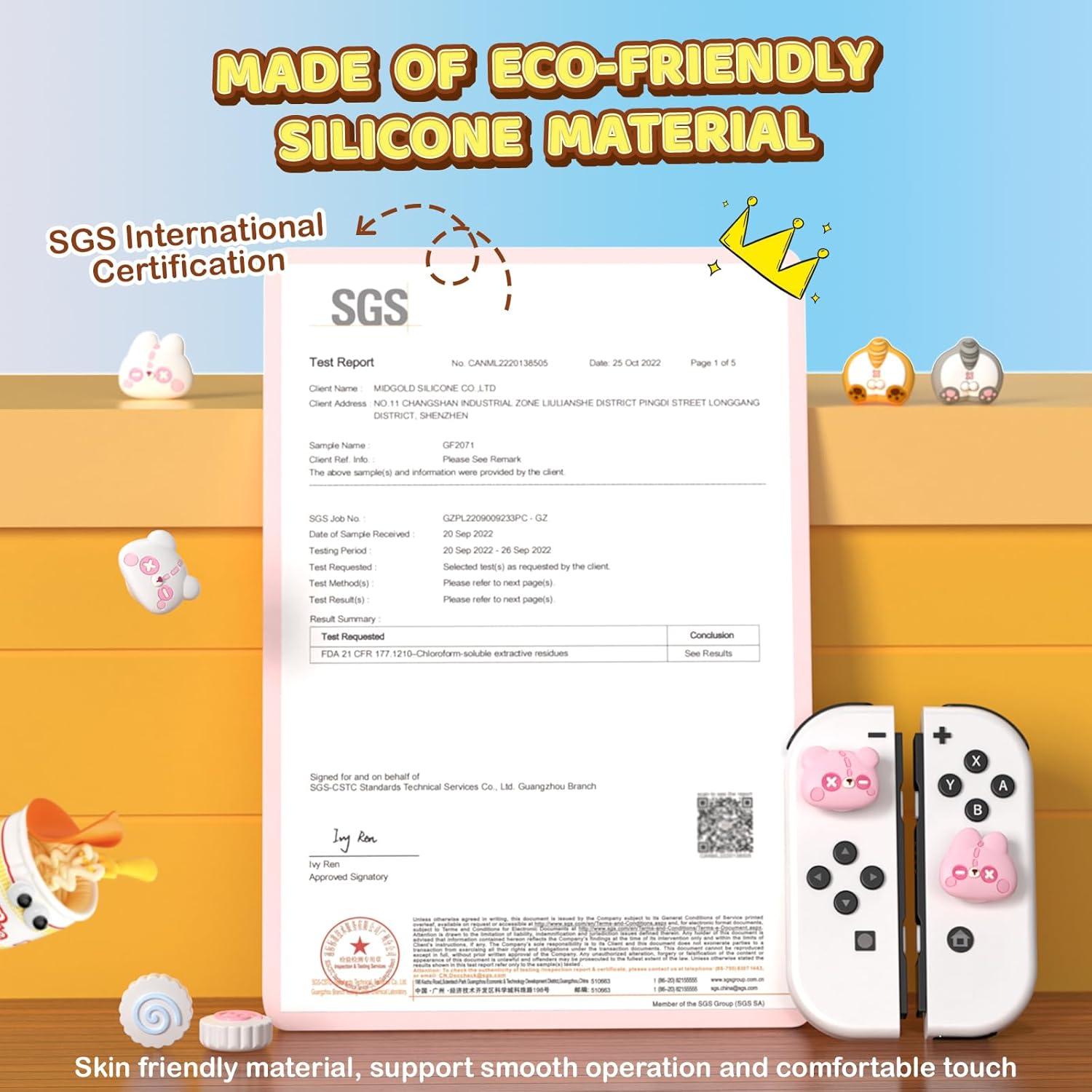 Tapa de Joystick Silicona WEUTOP para Switch/OLED/Lite 4 Pcs