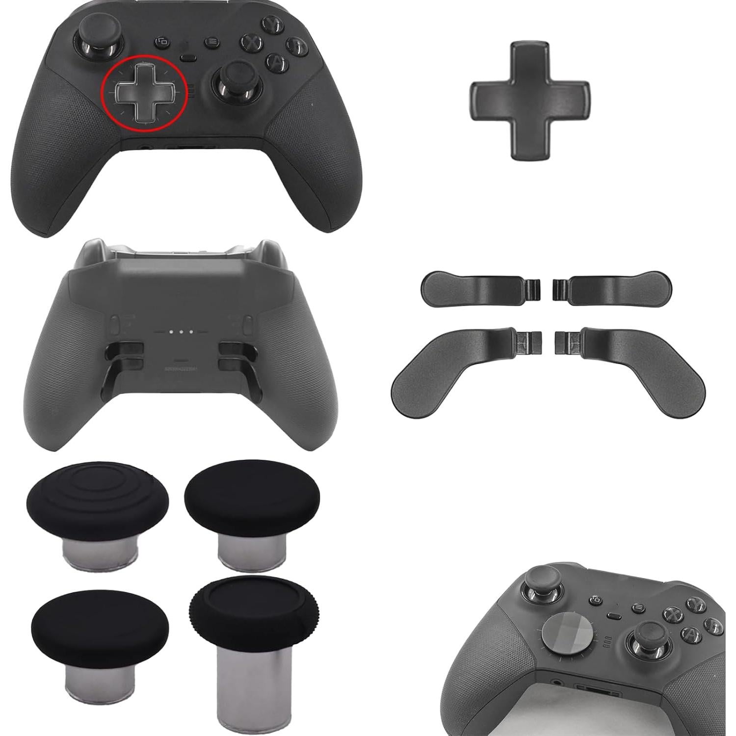 Palancas Reemplazo Xbox Elite 2 Core Dogxiong 9 en 1 Metal