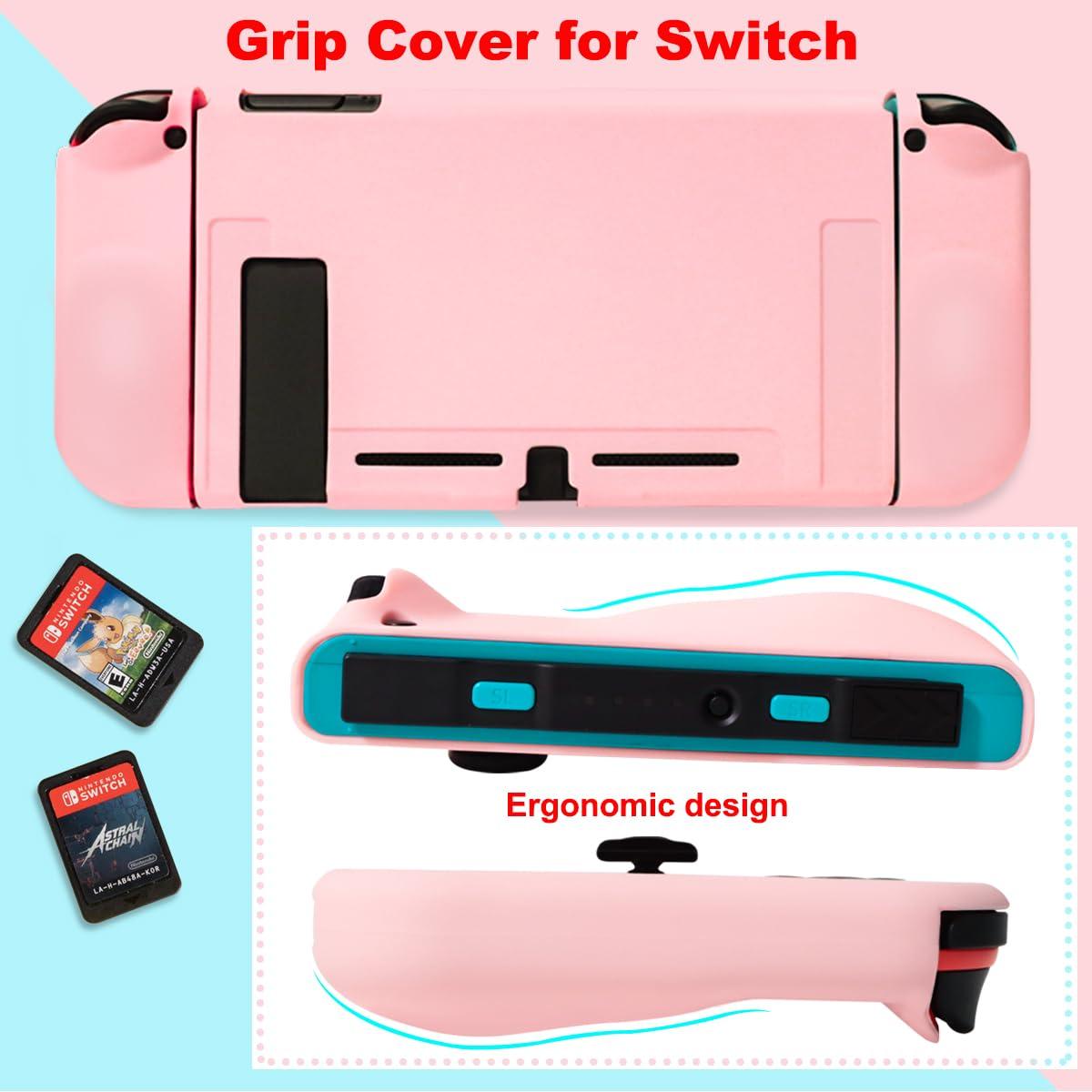 Kit de Accesorios Rosa para Nintendo Switch - Estuche y Fundas