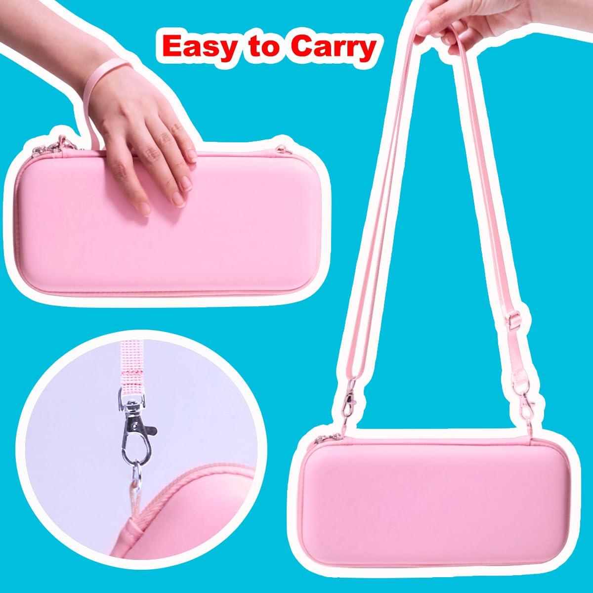 Kit de Accesorios Rosa para Nintendo Switch - Estuche y Fundas