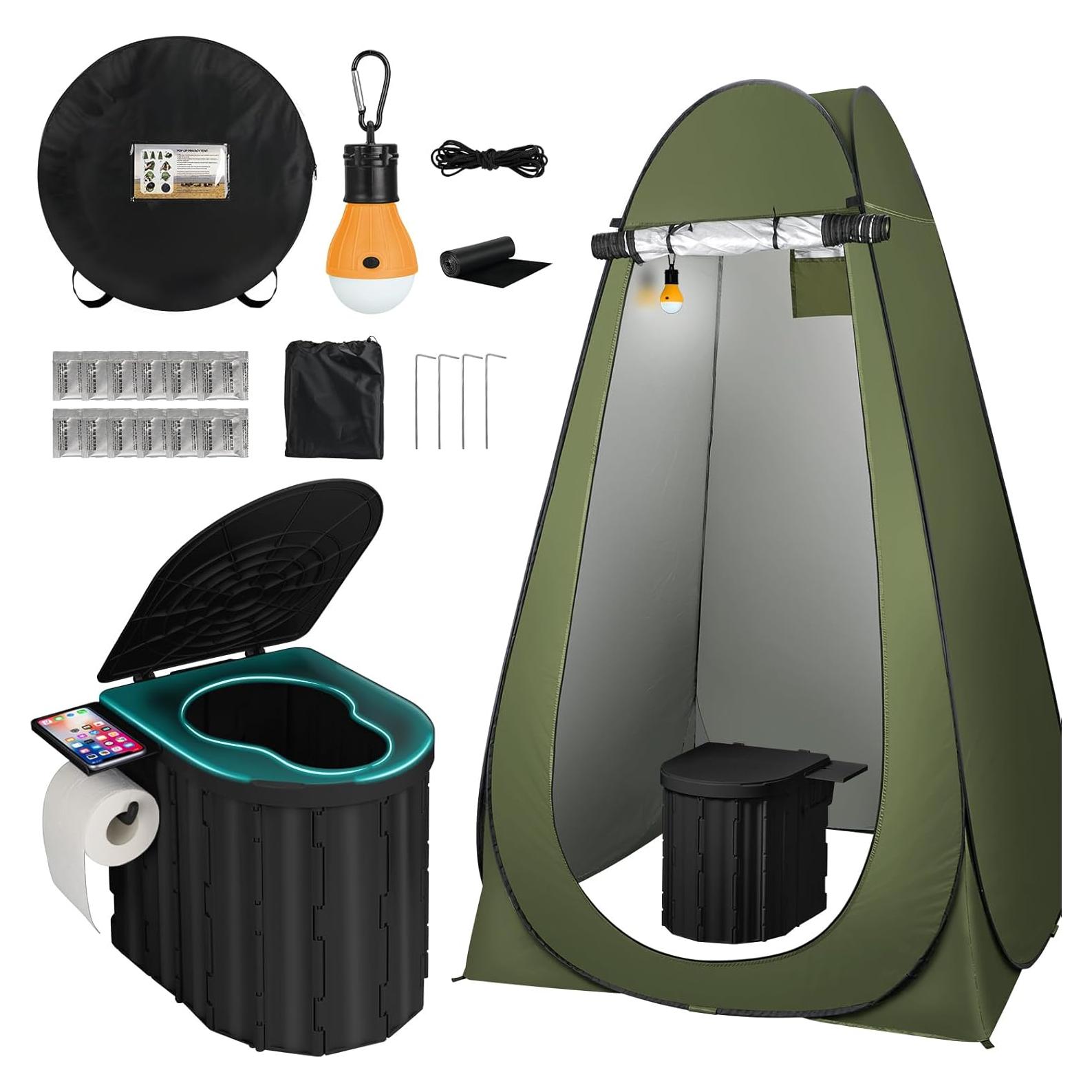 Inodoro Portátil Thallike con Carpa Privacidad 1.88 m