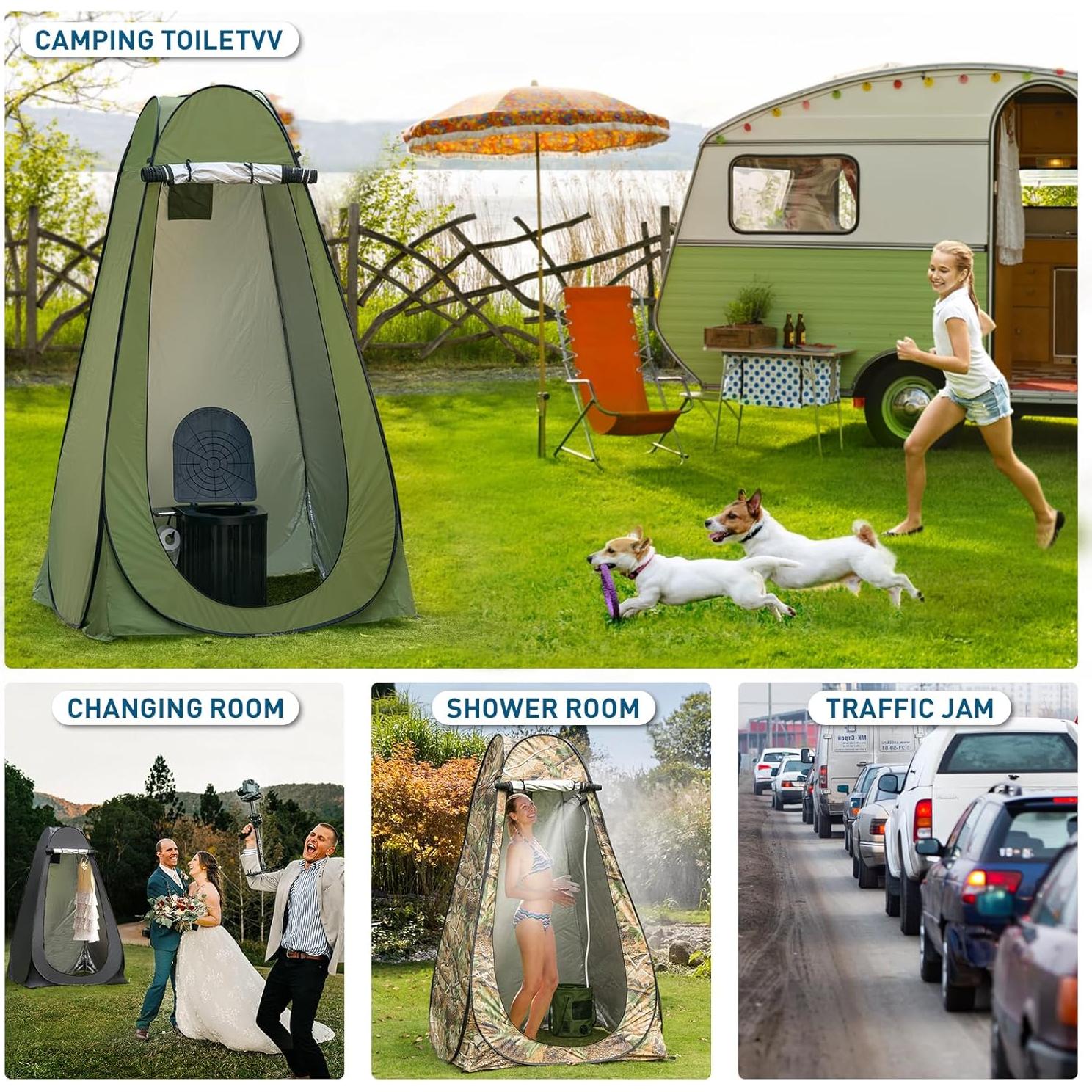 Inodoro Portátil Thallike con Carpa Privacidad 1.88 m