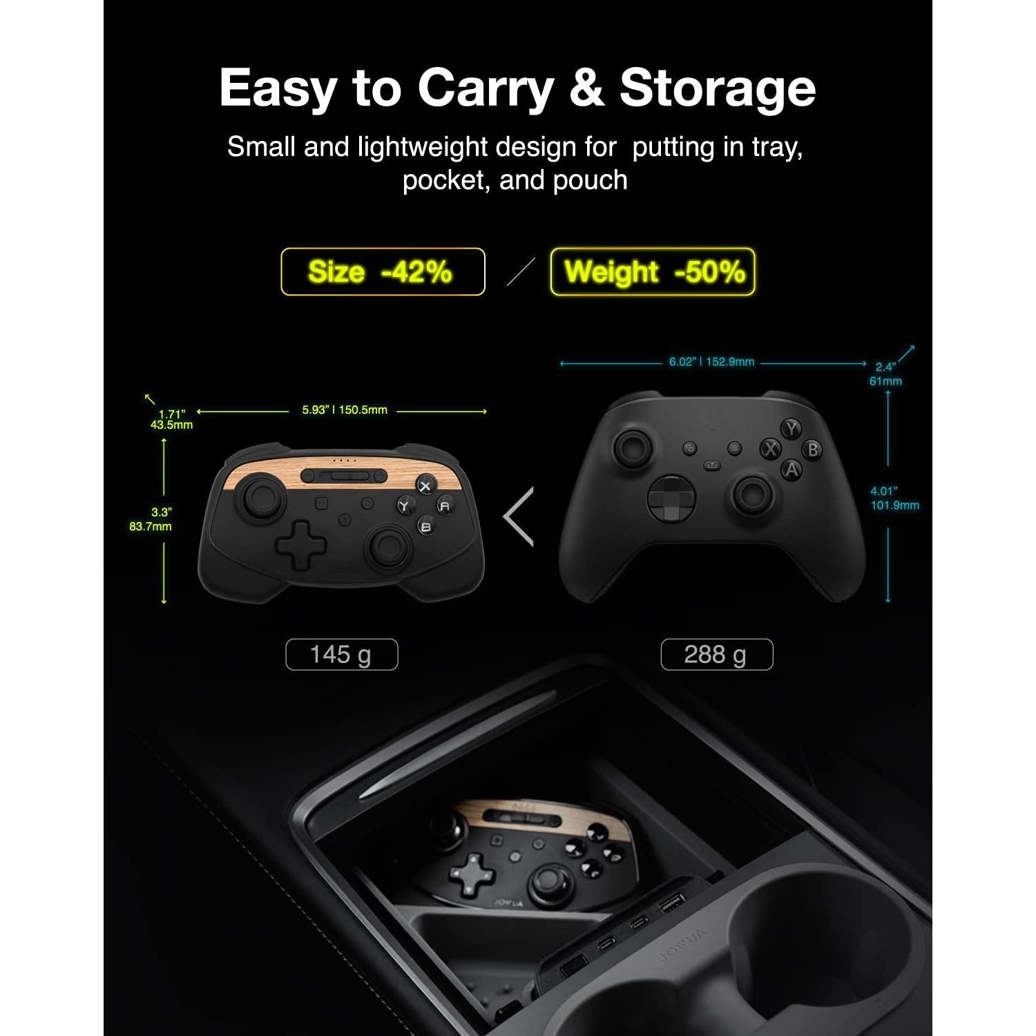 Controlador Inalámbrico Jowua para Tesla 2025 Blanco - Multi-Dispositivo