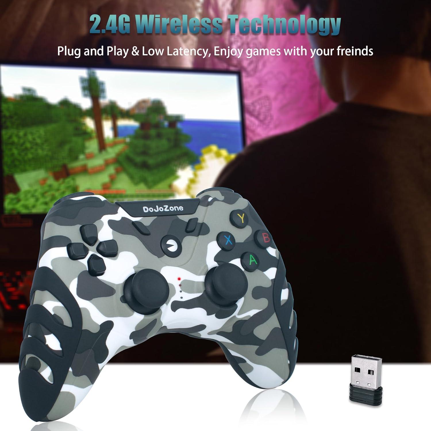 Controlador Inalámbrico DoJoZone para PC/PS3/TV - Doble Vibración