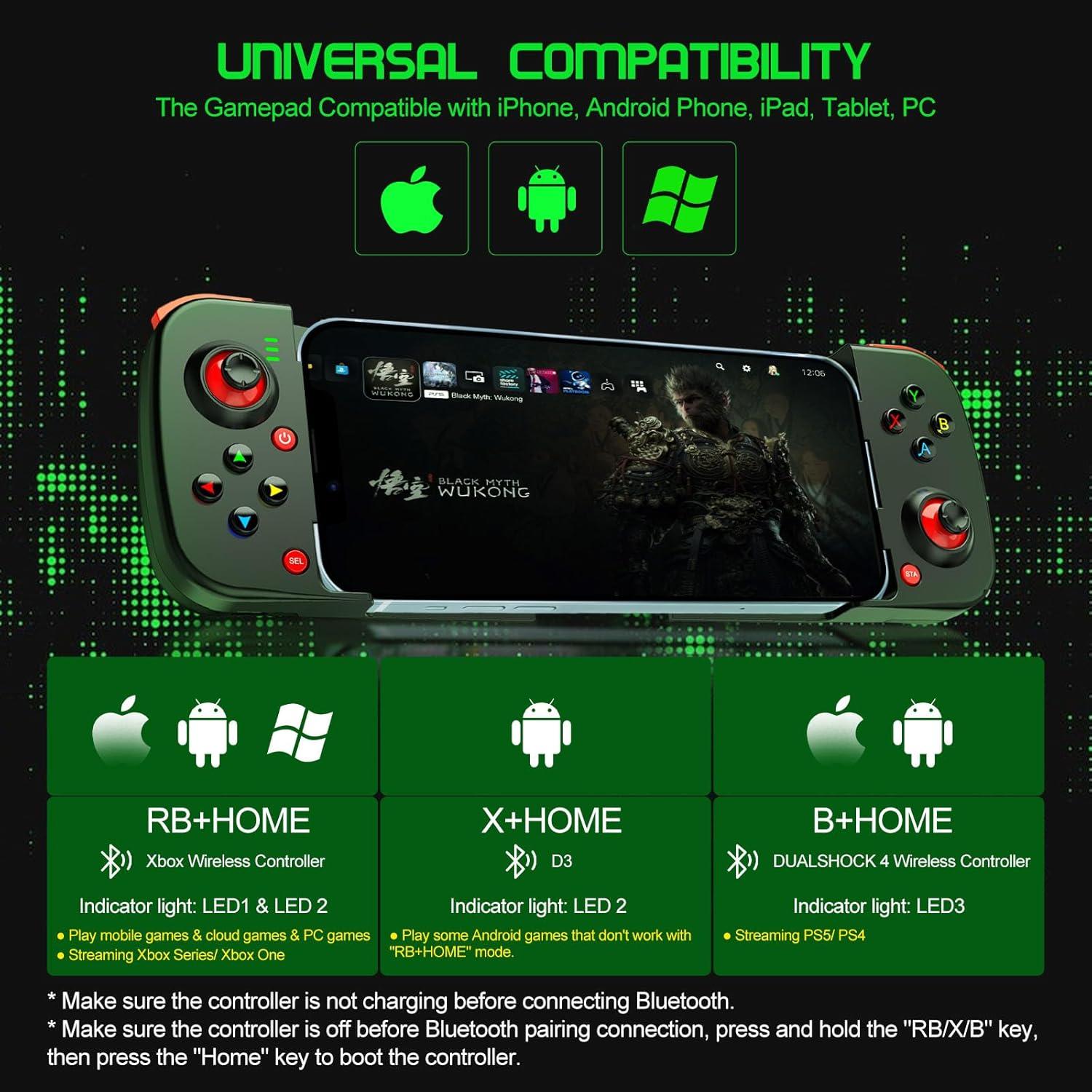 Controlador de Juegos Móvil Joso BSP-D3 Inalámbrico para iPhone/Android