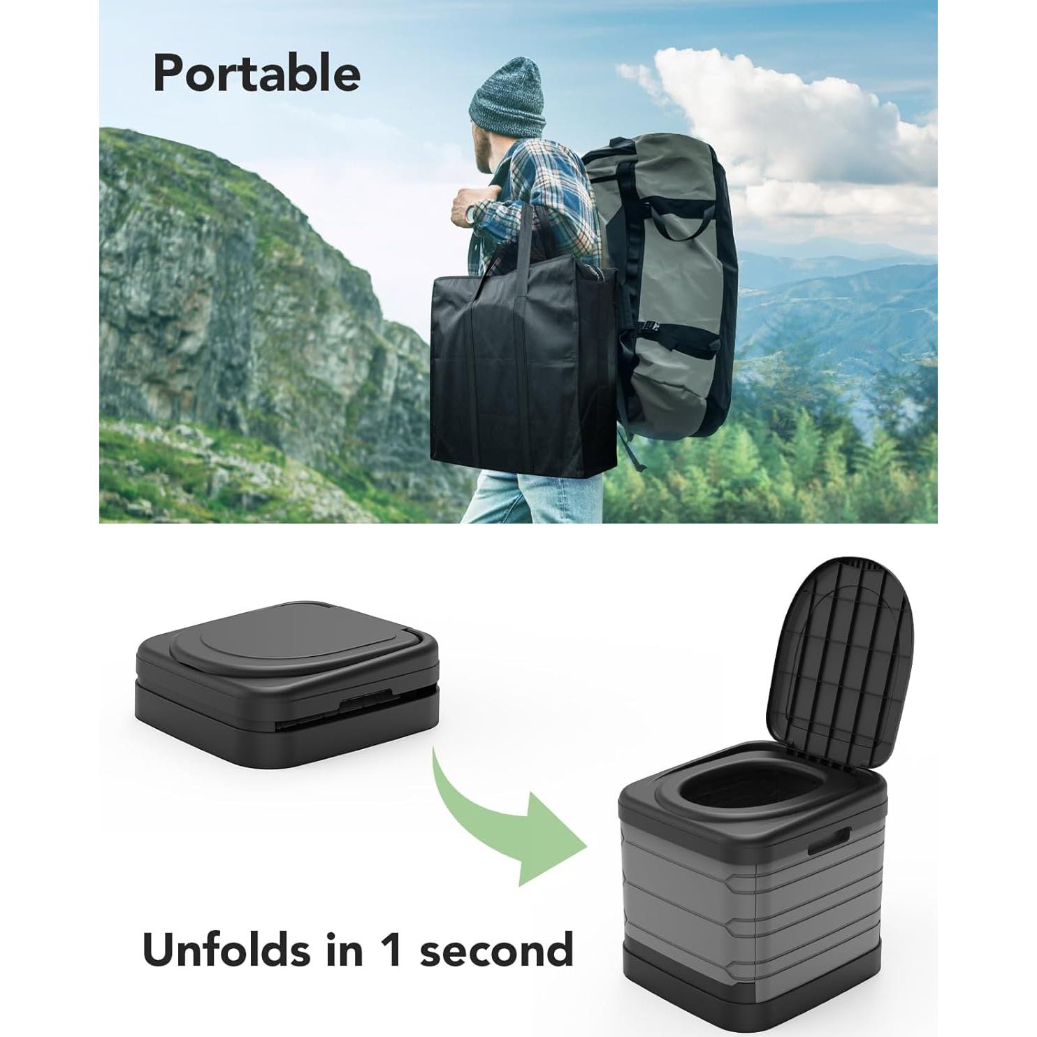 Inodoro Portátil XXL CAMPERFECT 42.4 cm para Camping