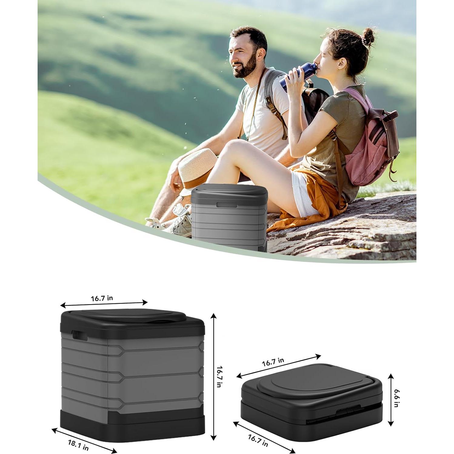 Inodoro Portátil XXL CAMPERFECT 42.4 cm para Camping