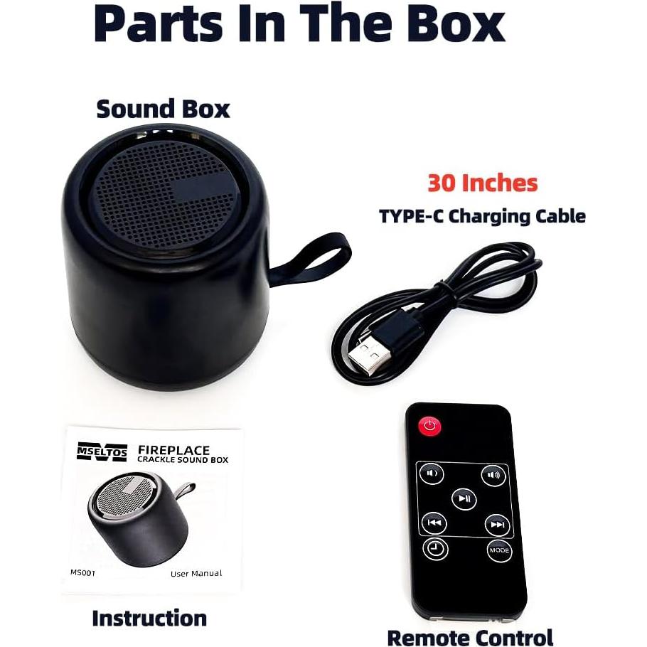 Caja de Sonido Crepitante MSELTOS con Control Remoto 1200mAh