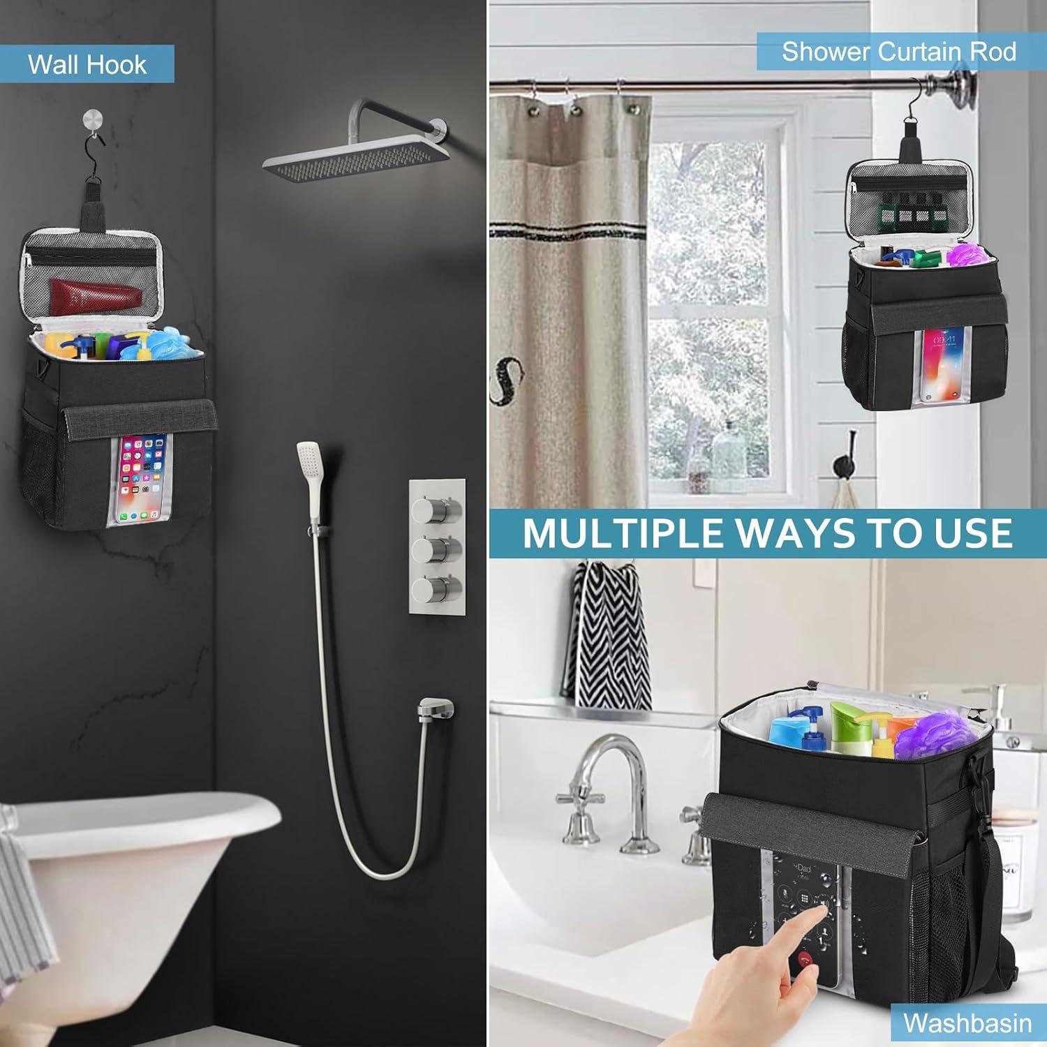 Caddy de Ducha SKYREH Negro 24x15x27 cm Secado Rápido