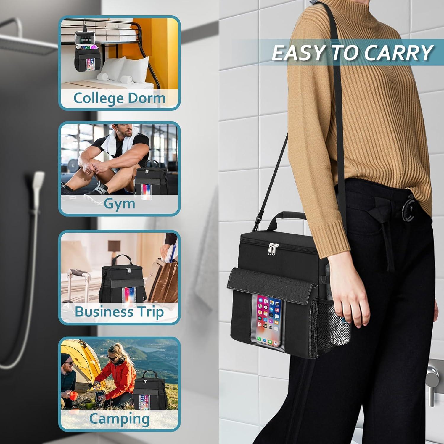 Caddy de Ducha SKYREH Negro 24x15x27 cm Secado Rápido