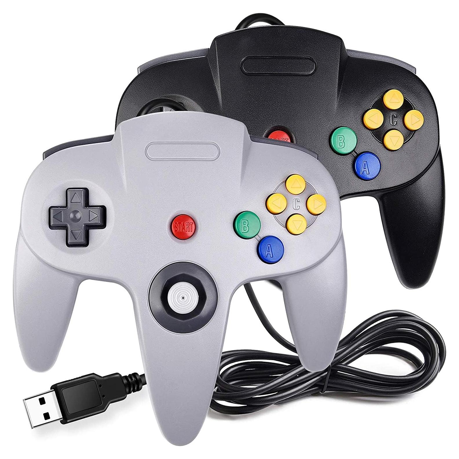 Paquete de 2 Controladores USB N64 miadore para PC y Raspberry Pi