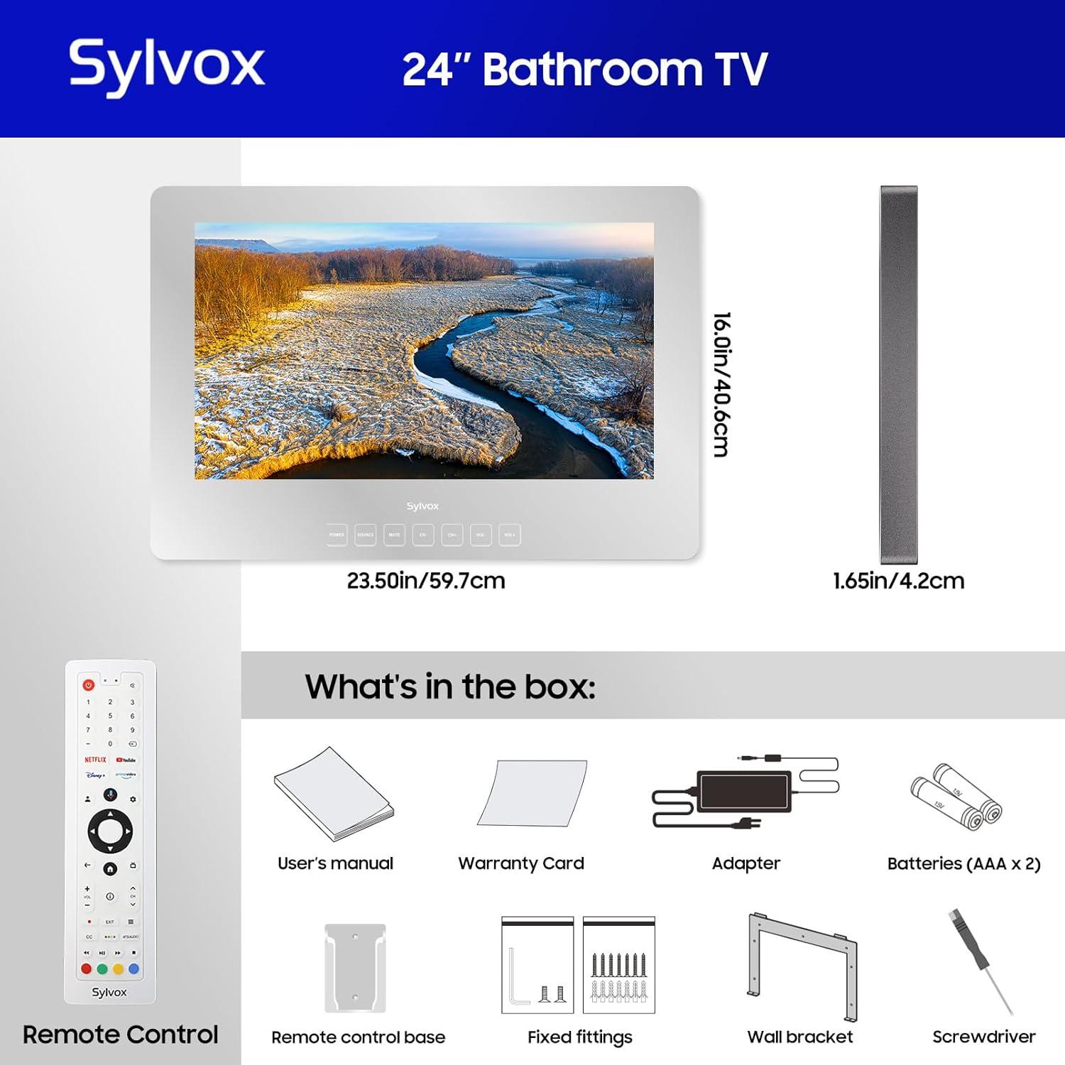 Televisor Espejo SYLVOX 24" 1080P IP66 WiFi Bluetooth