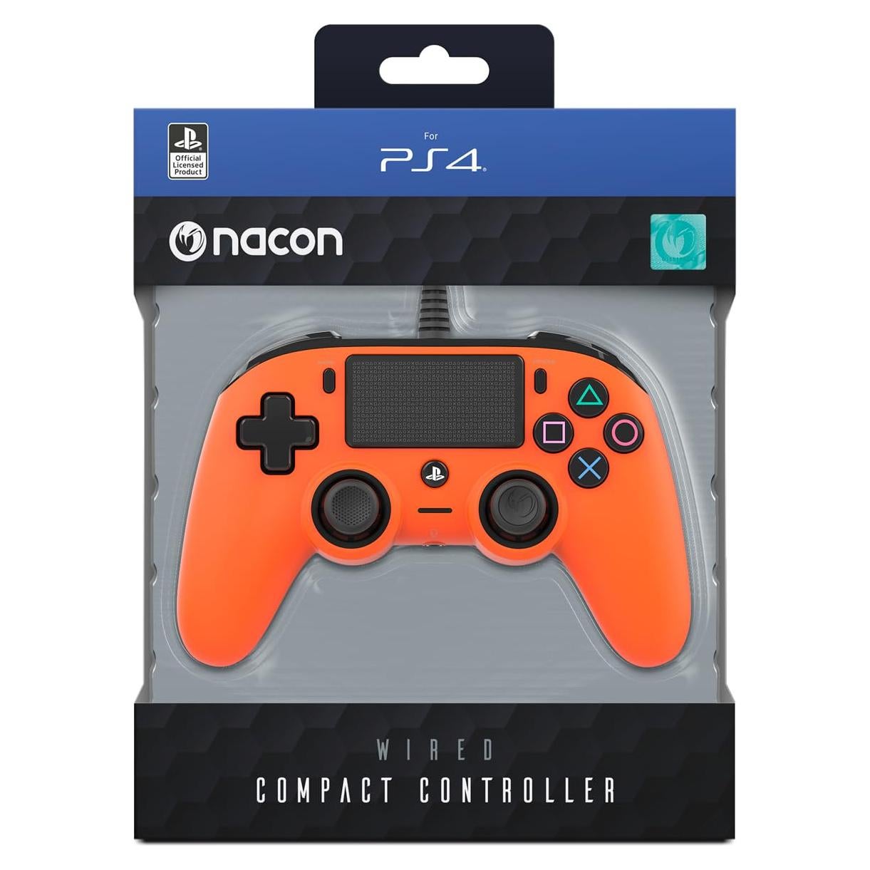 Controlador Compacto con Cable Nacon PS4 Naranja 427g